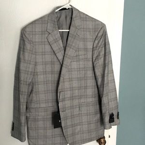NWT Men’s Sport Coat Blazer 42R Gray Paul Betenly 100% Wool